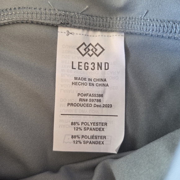 LEG3ND Women's Small High-Waist Pocket Leggings L40363ST/COBL - Light Sage Green - Picture 9 of 12